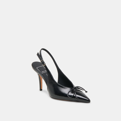 GEENA HEELS BLACK LEATHER Dolce Vita