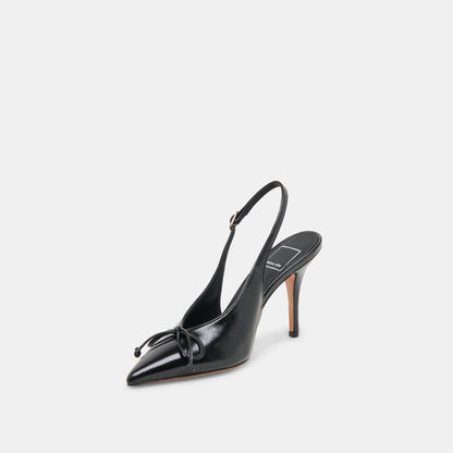 GEENA HEELS BLACK LEATHER Dolce Vita