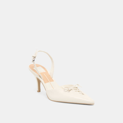 Hamya White Leather Heels Dolce Vita