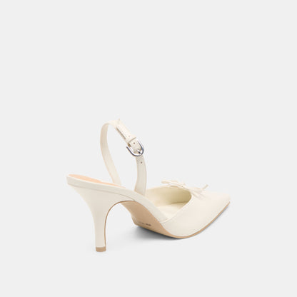 Hamya White Leather Heels Dolce Vita