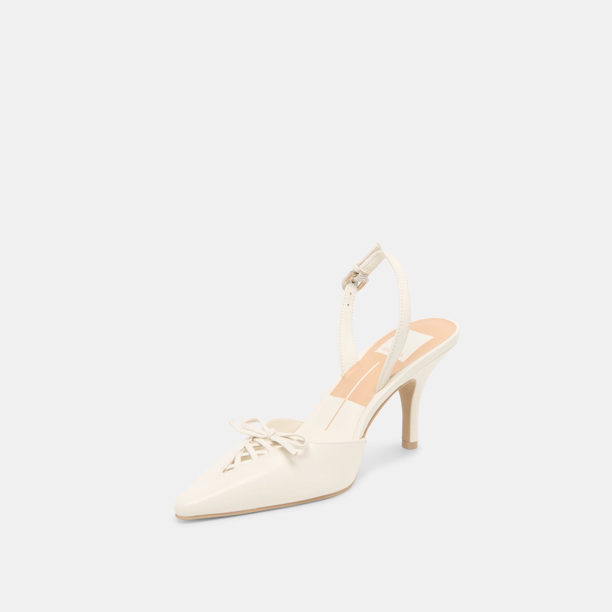 Hamya White Leather Heels Dolce Vita