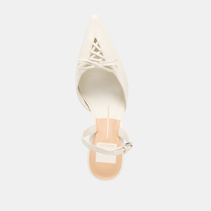 Hamya White Leather Heels Dolce Vita