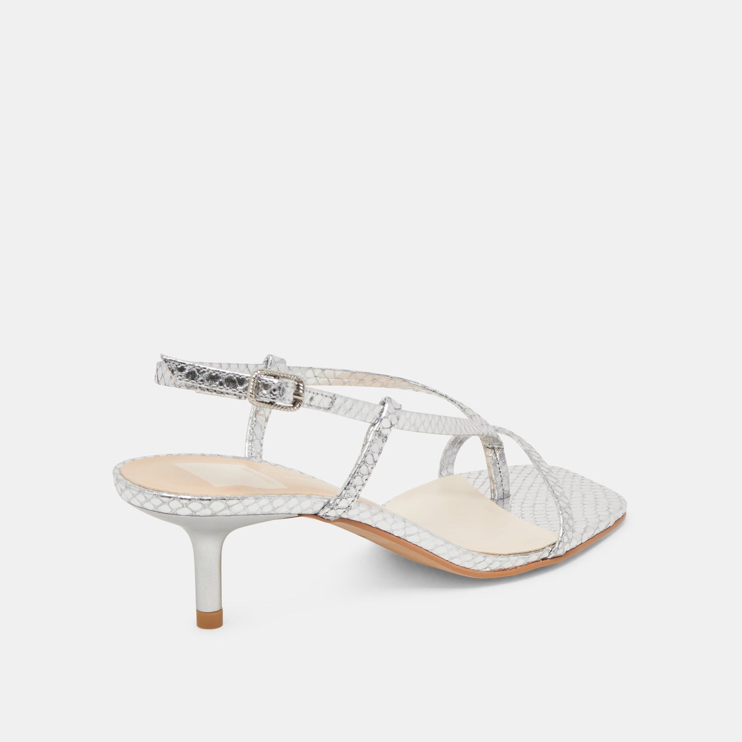 LAURY HEELS SILVER EMBOSSED LEATHER Dolce Vita