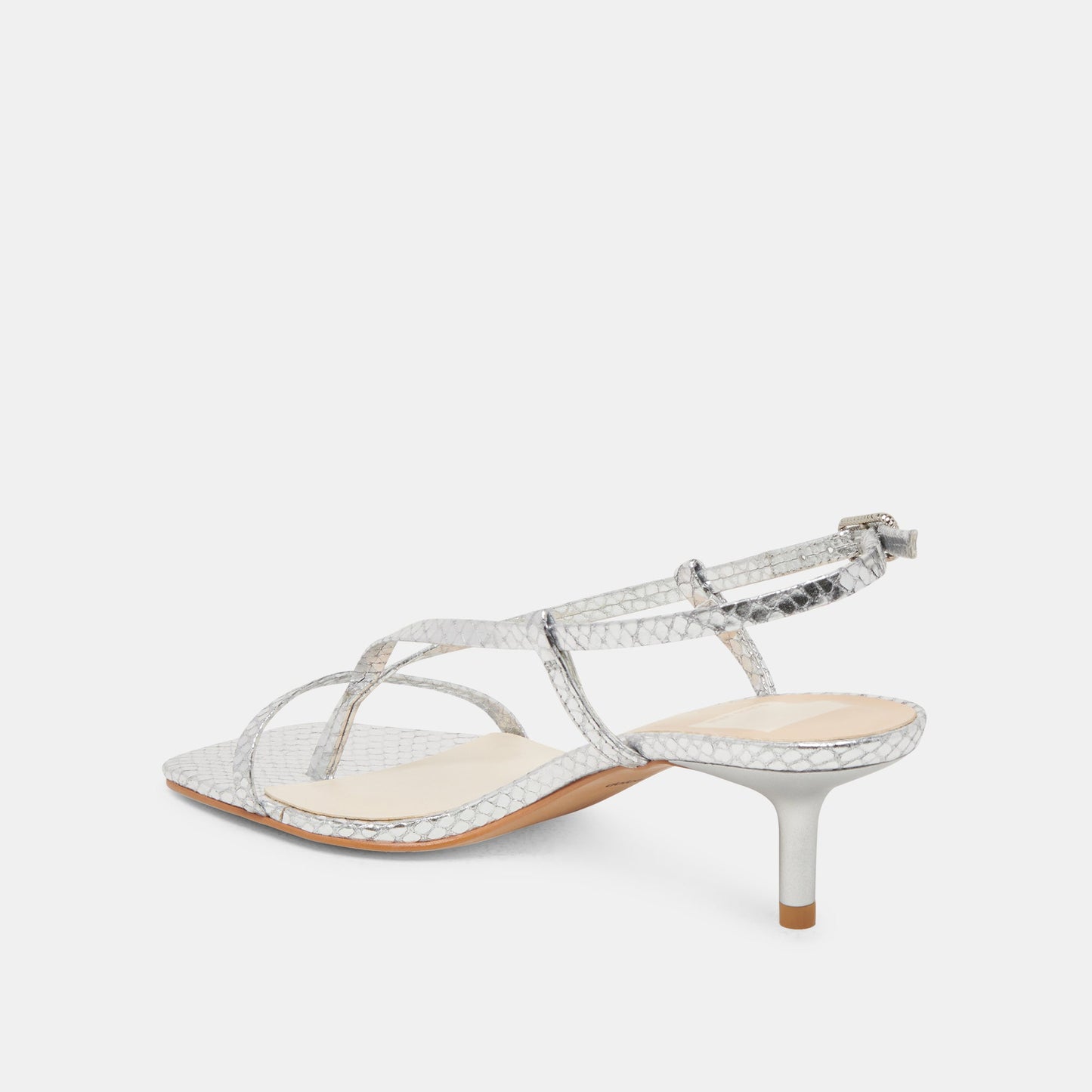 LAURY HEELS SILVER EMBOSSED LEATHER Dolce Vita