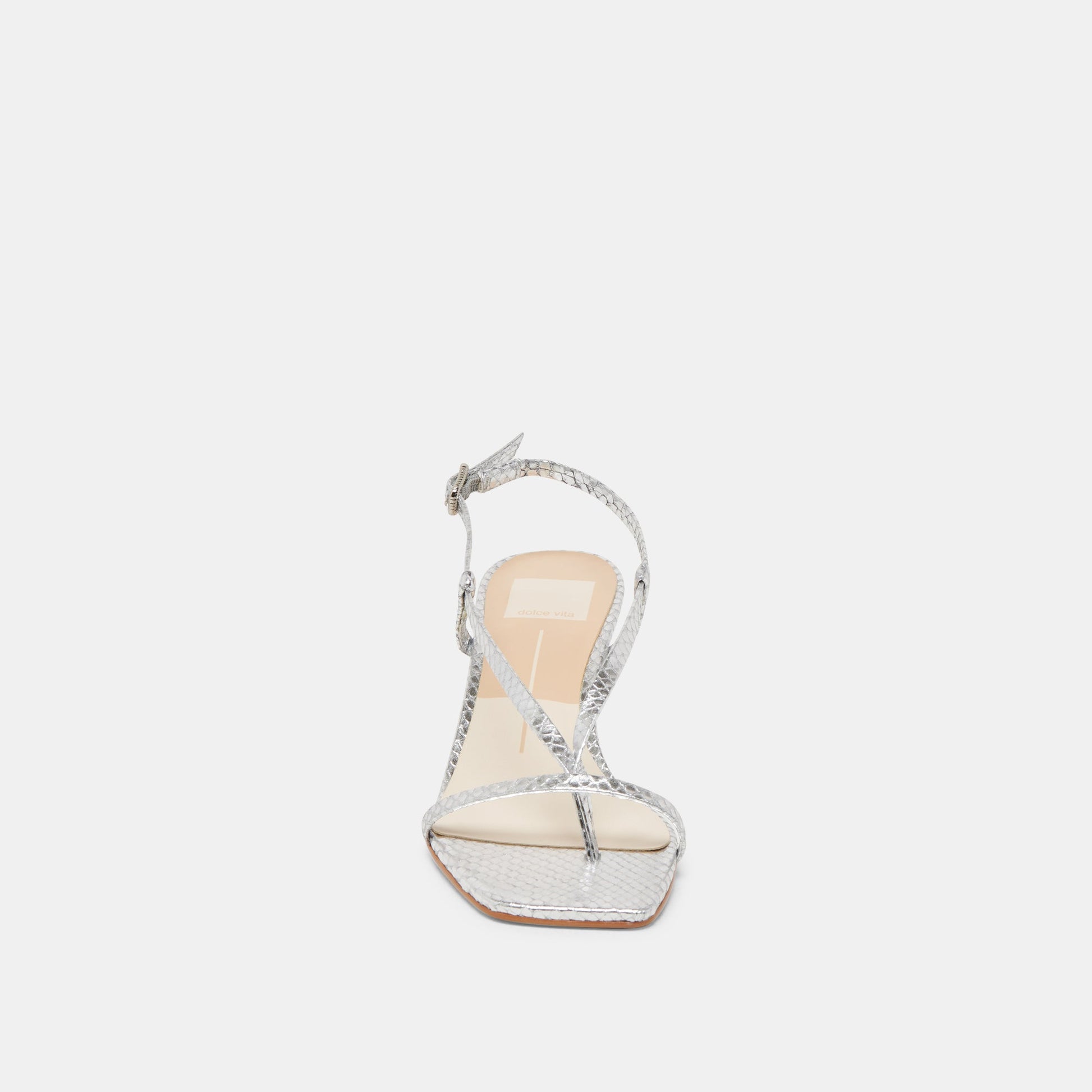 LAURY HEELS SILVER EMBOSSED LEATHER Dolce Vita