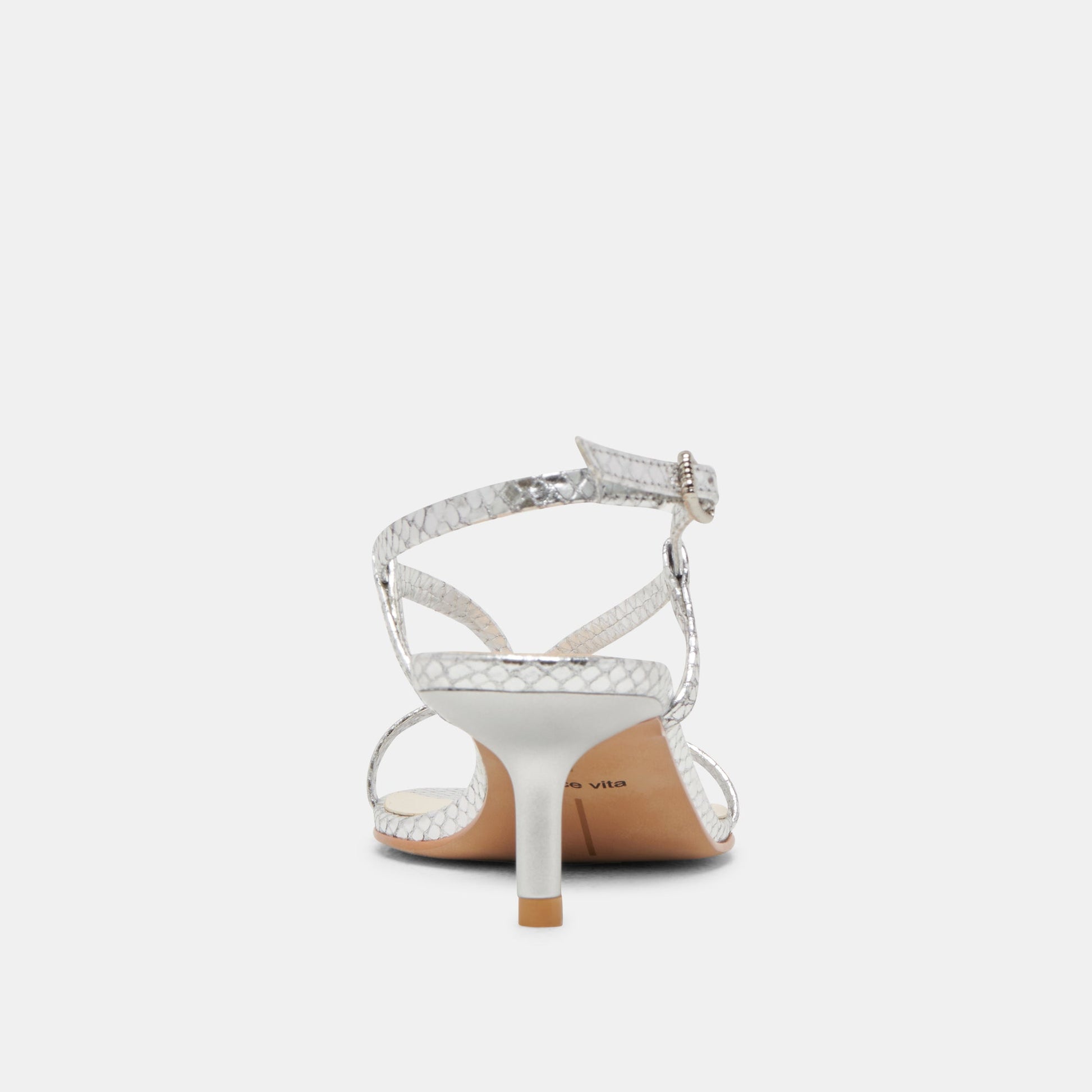 LAURY HEELS SILVER EMBOSSED LEATHER Dolce Vita
