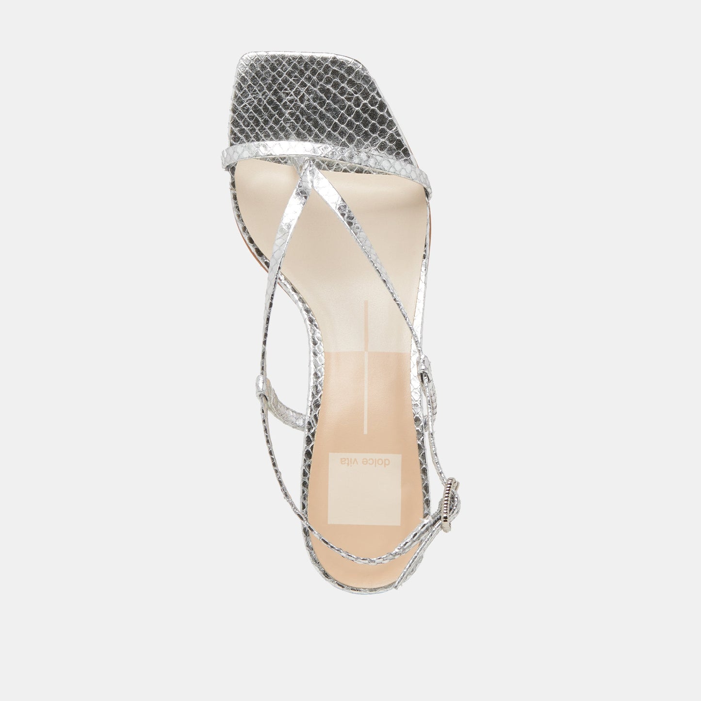 LAURY HEELS SILVER EMBOSSED LEATHER Dolce Vita