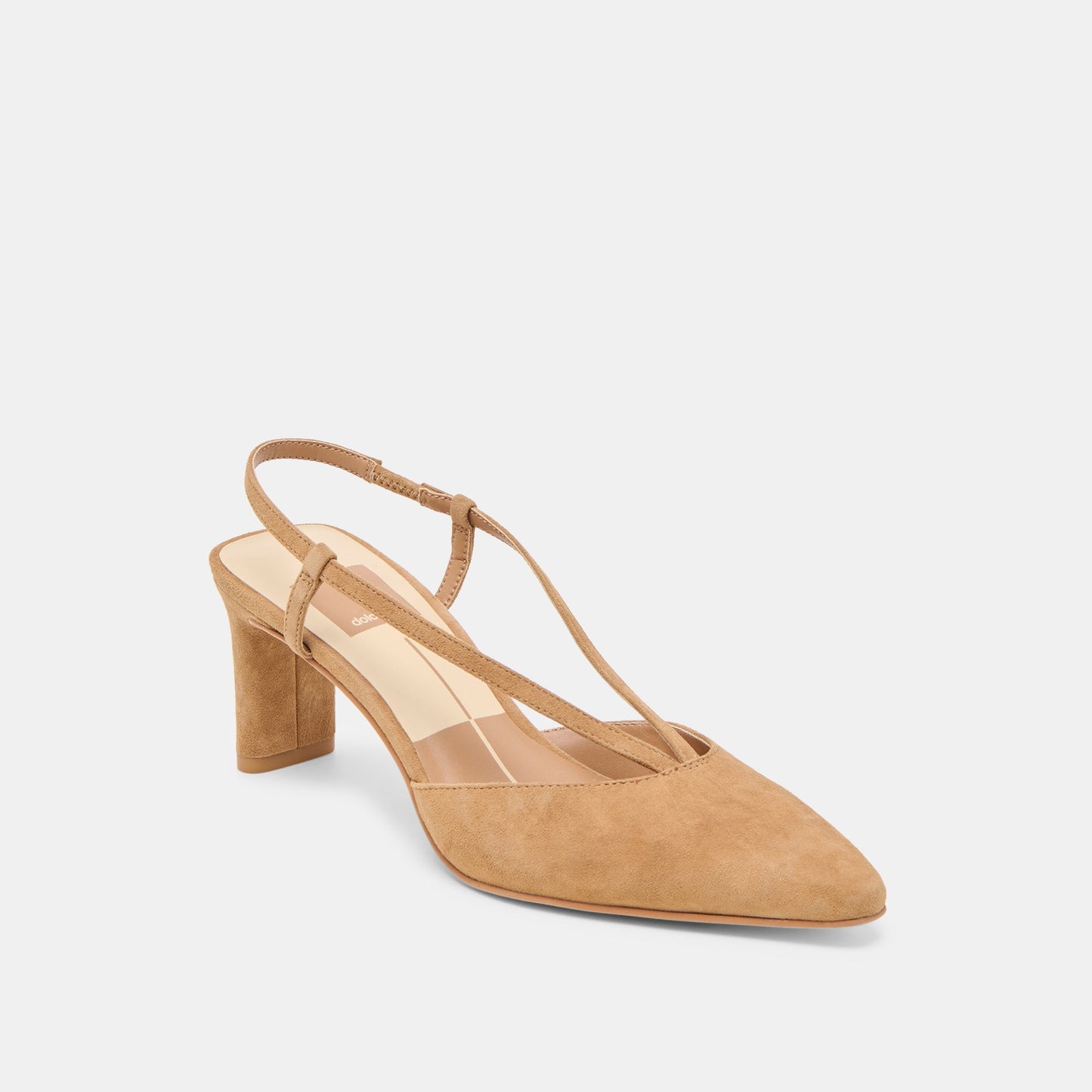 Ginay Lt Brown Suede Heels Dolce Vita