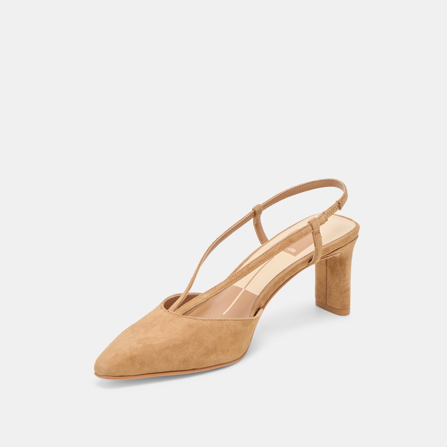 Ginay Lt Brown Suede Heels Dolce Vita