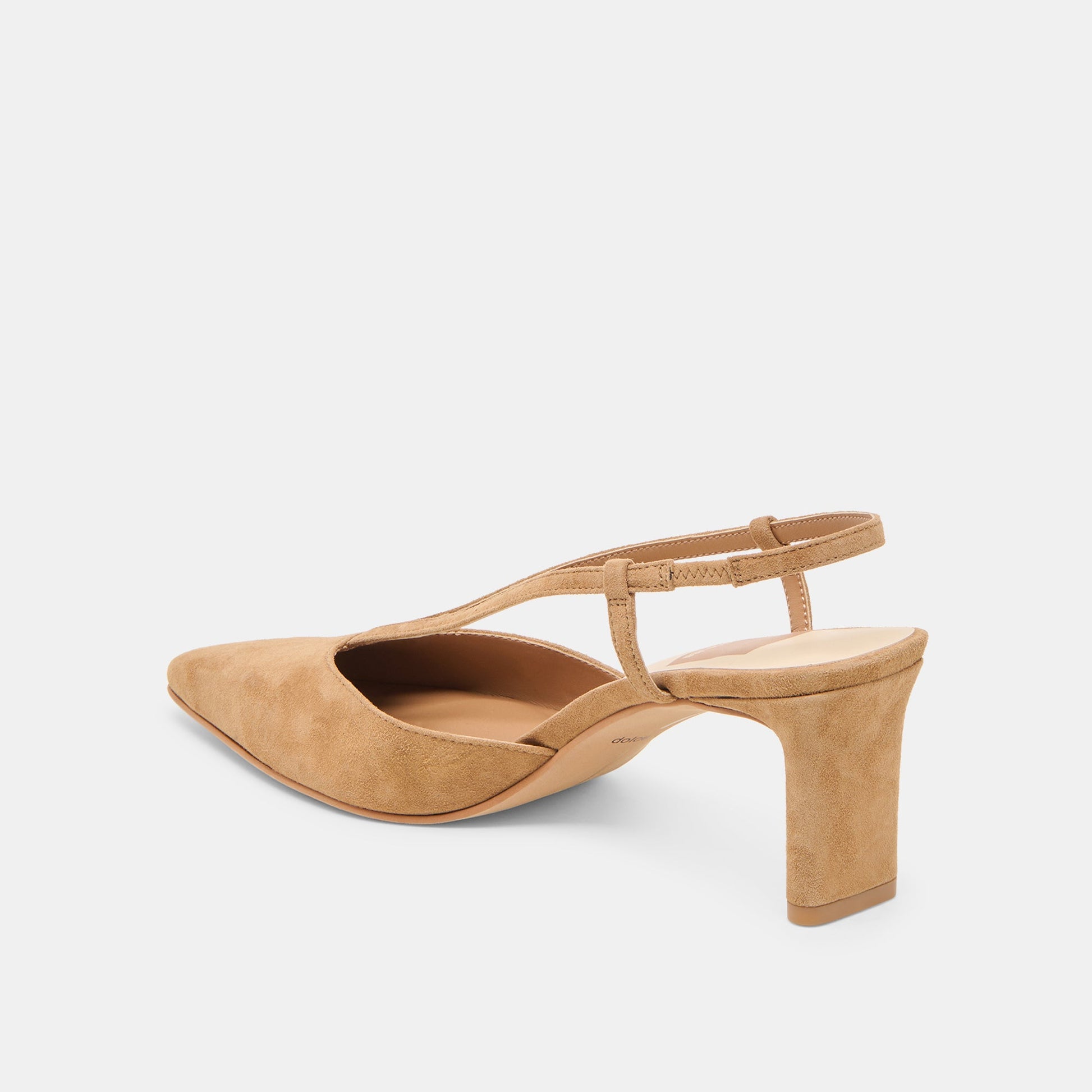 Ginay Lt Brown Suede Heels Dolce Vita