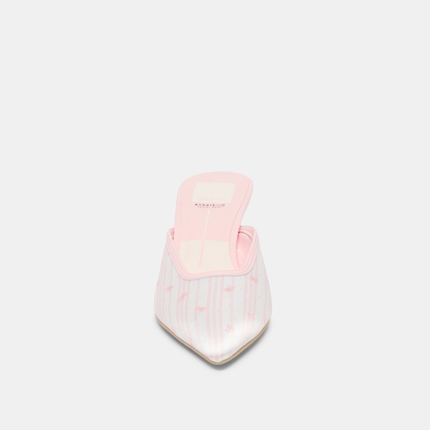 Cleo X Byrdie Golf Pink Floral Satin Wide Heels Dolce Vita