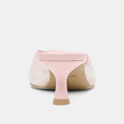 Cleo X Byrdie Golf Pink Floral Satin Wide Heels Dolce Vita