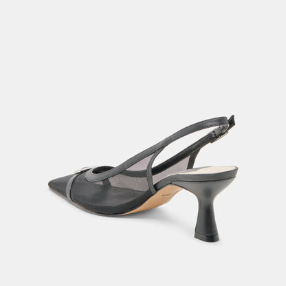Lorine Onyx Mesh Heels Dolce Vita