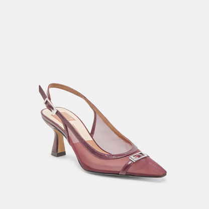 Lorine Burgundy Mesh Heels Dolce Vita