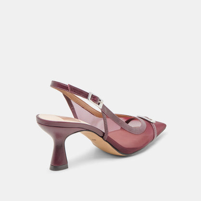 Lorine Burgundy Mesh Heels Dolce Vita