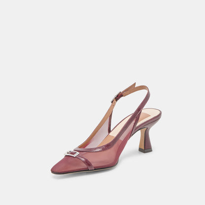 Lorine Burgundy Mesh Heels Dolce Vita