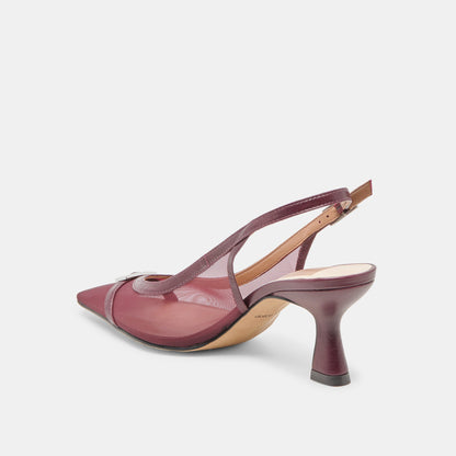 Lorine Burgundy Mesh Heels Dolce Vita