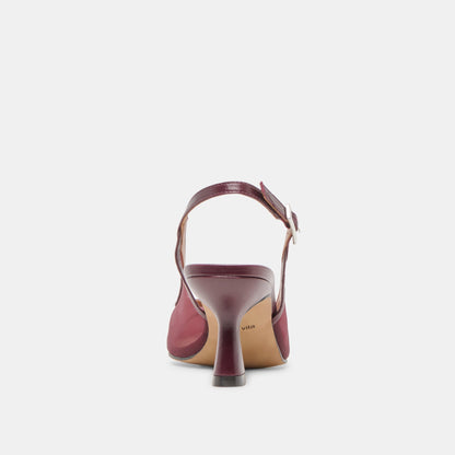 Lorine Burgundy Mesh Heels Dolce Vita
