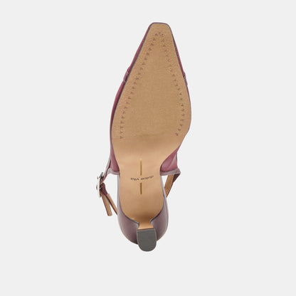 Lorine Burgundy Mesh Heels Dolce Vita
