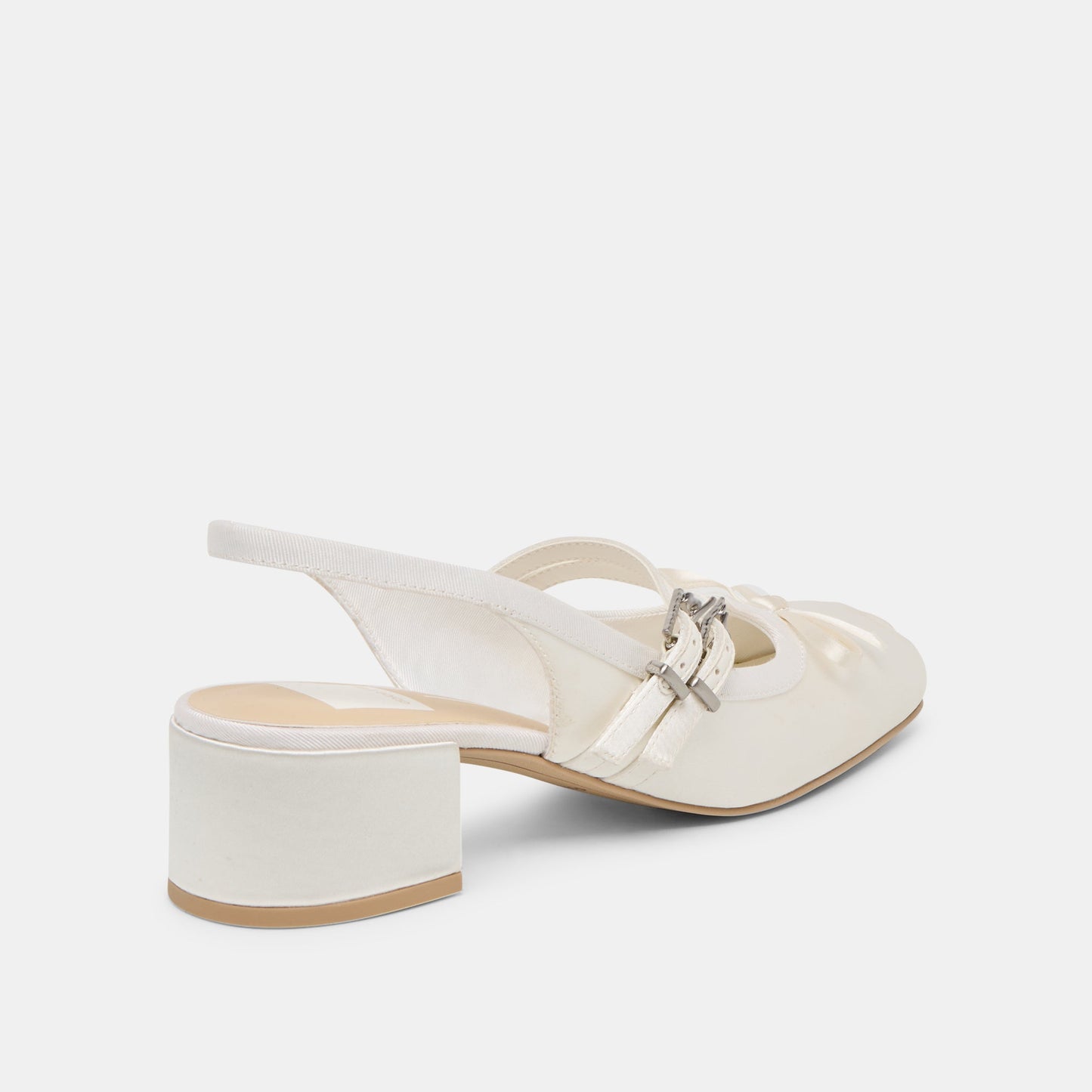 Loris True White Satin Heels Dolce Vita