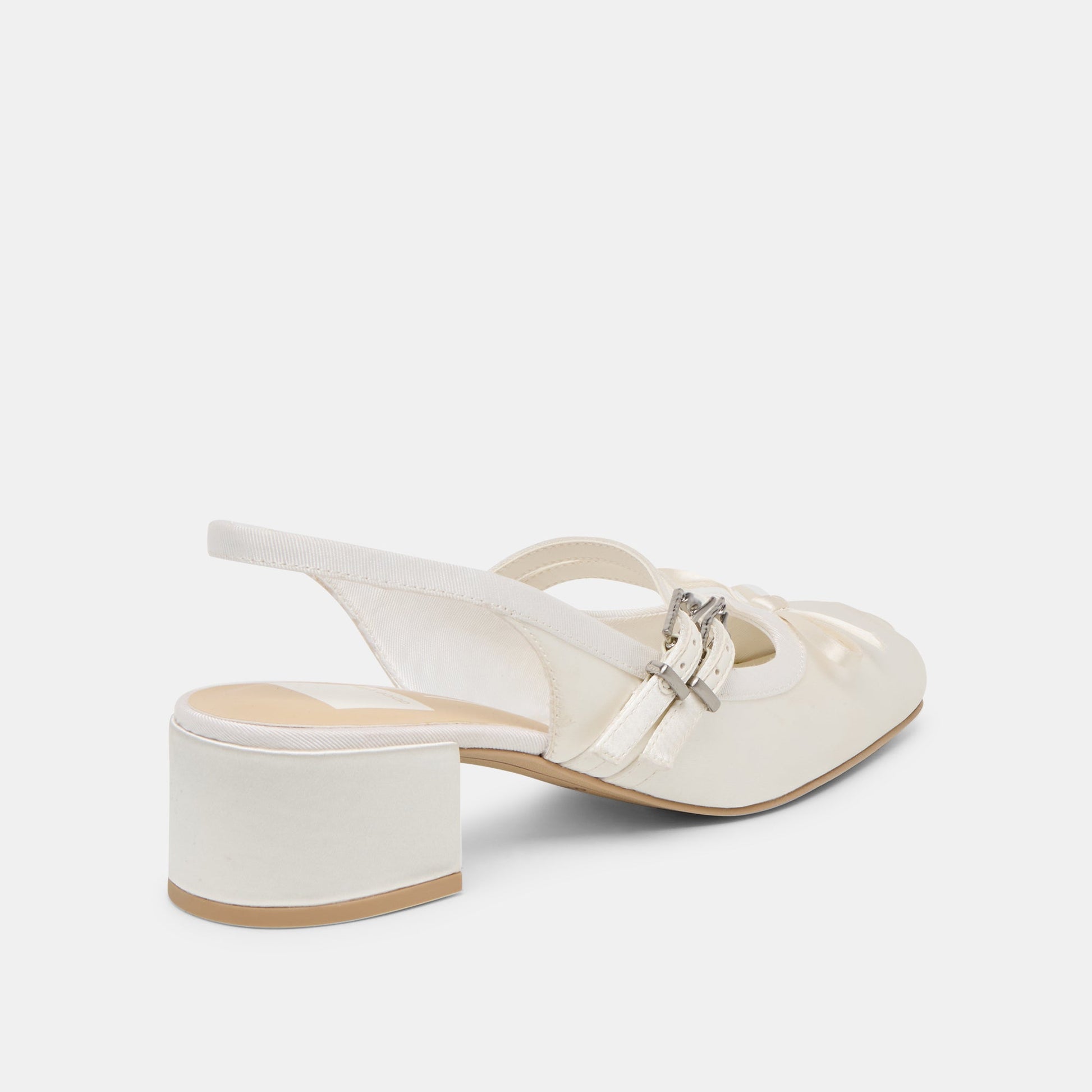 Loris True White Satin Heels Dolce Vita