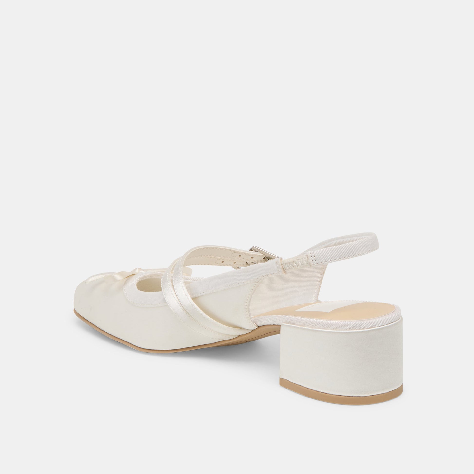 Loris True White Satin Heels Dolce Vita