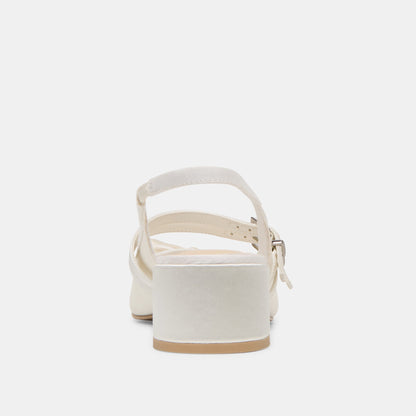 Loris True White Satin Heels Dolce Vita