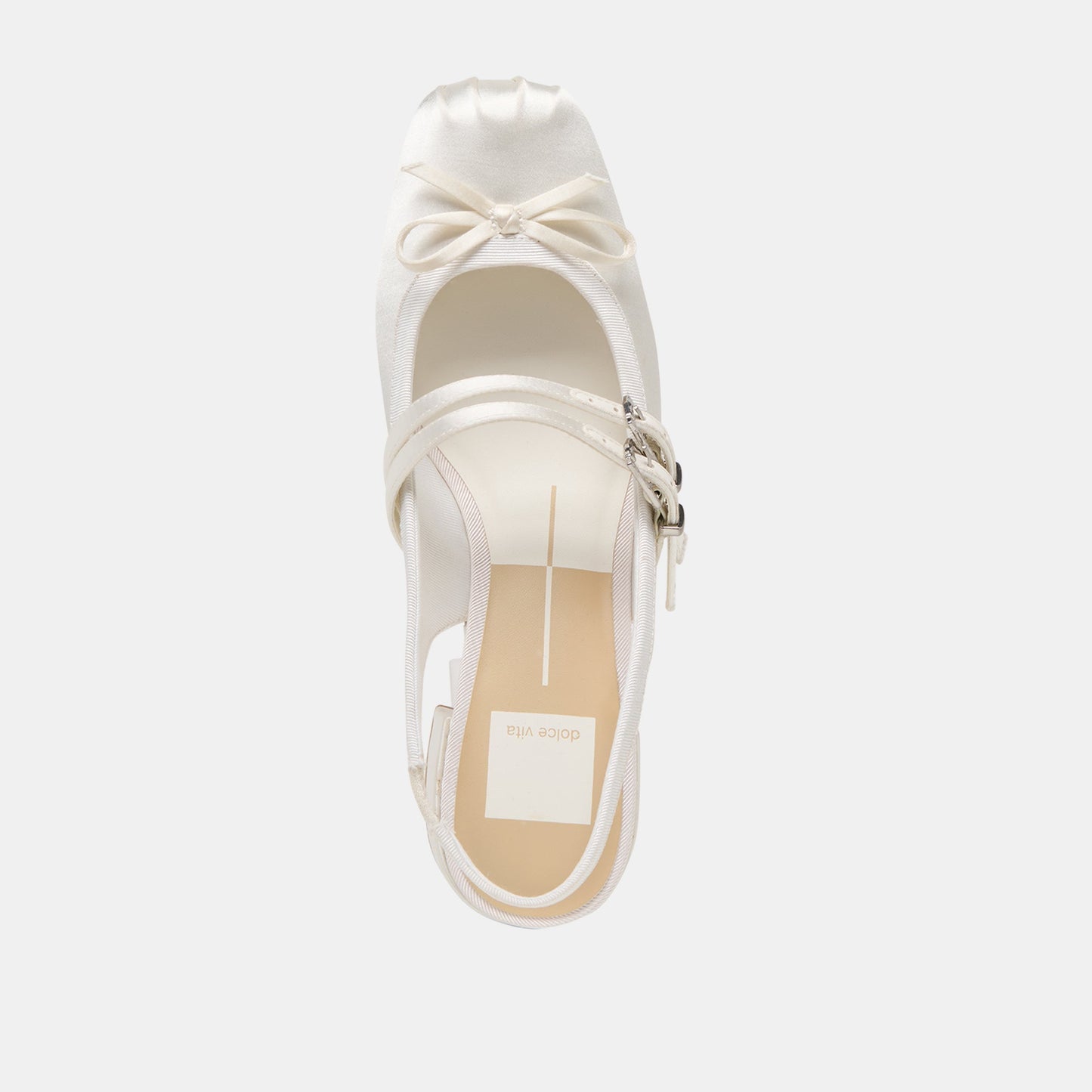 Loris True White Satin Heels Dolce Vita