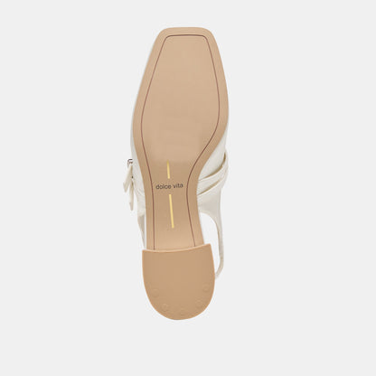 Loris True White Satin Heels Dolce Vita