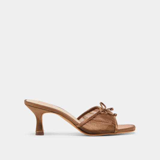 Galen Mid Brown Tulle Heels Dolce Vita