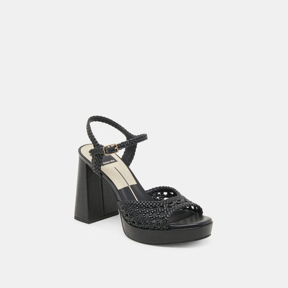 PEYTEN WIDE HEELS BLACK WOVEN STELLA Dolce Vita