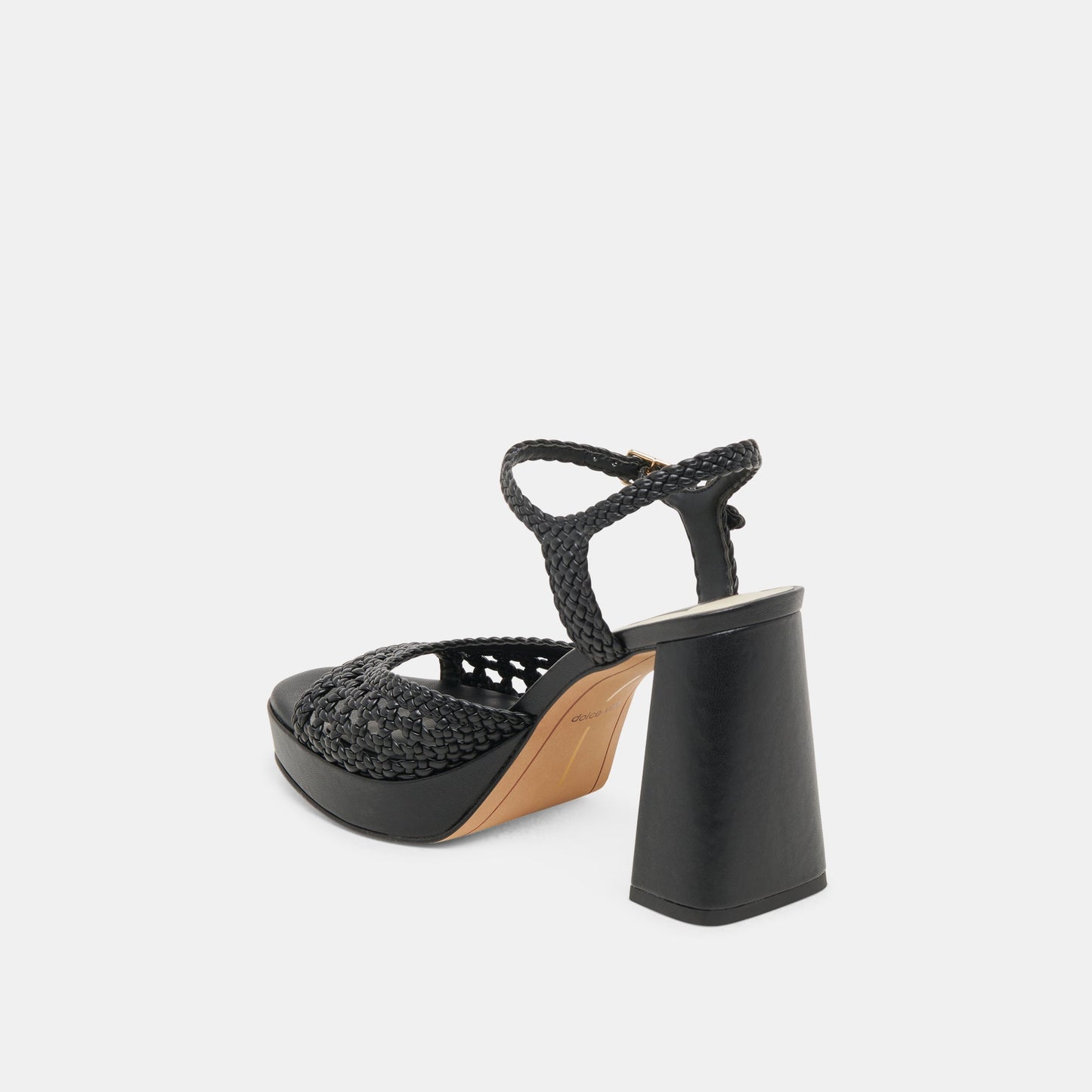 PEYTEN WIDE HEELS BLACK WOVEN STELLA Dolce Vita