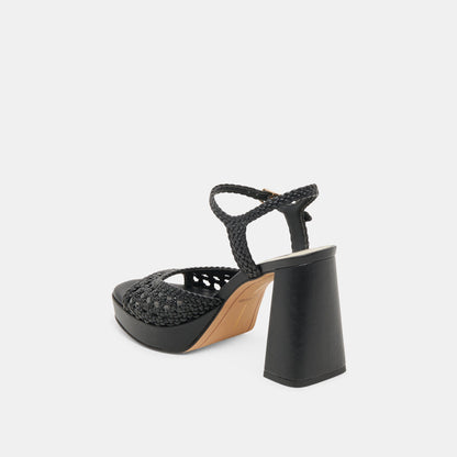 PEYTEN WIDE HEELS BLACK WOVEN STELLA Dolce Vita