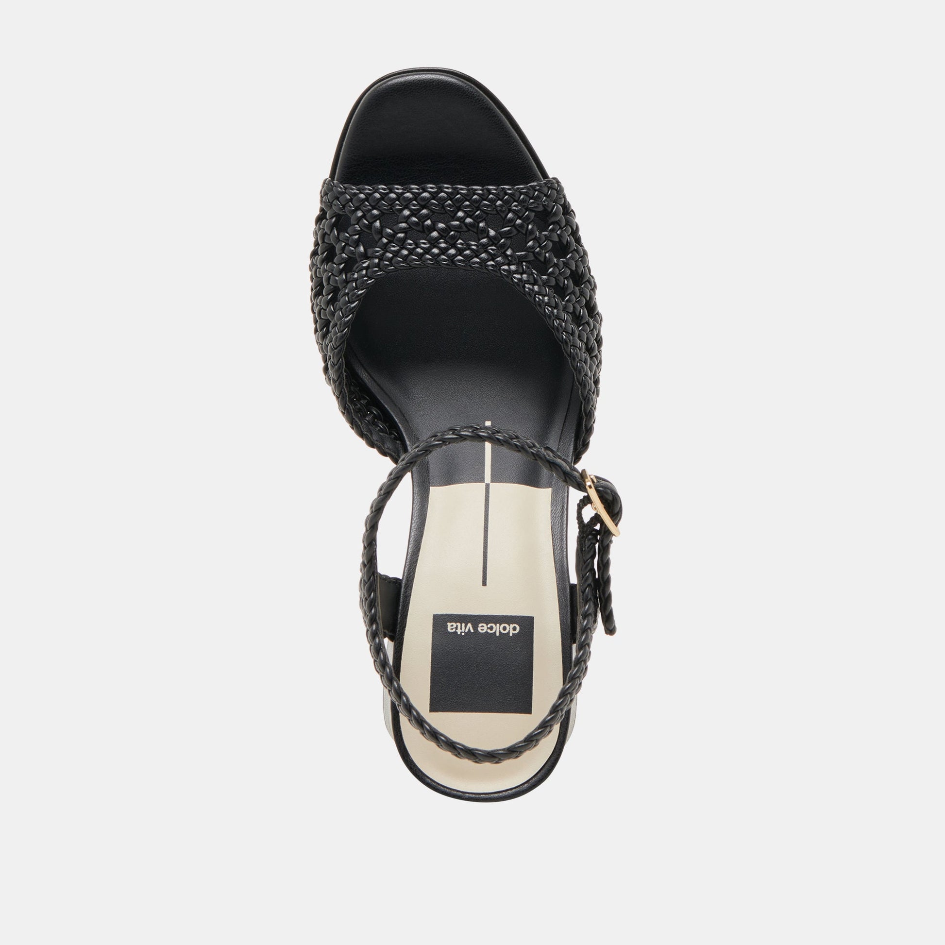 PEYTEN WIDE HEELS BLACK WOVEN STELLA Dolce Vita