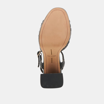 PEYTEN WIDE HEELS BLACK WOVEN STELLA Dolce Vita