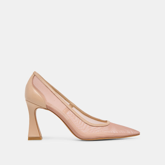Malory Lt Tan Mesh Heels Dolce Vita