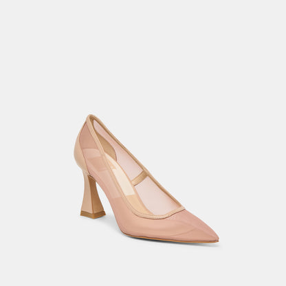 Malory Lt Tan Mesh Heels Dolce Vita
