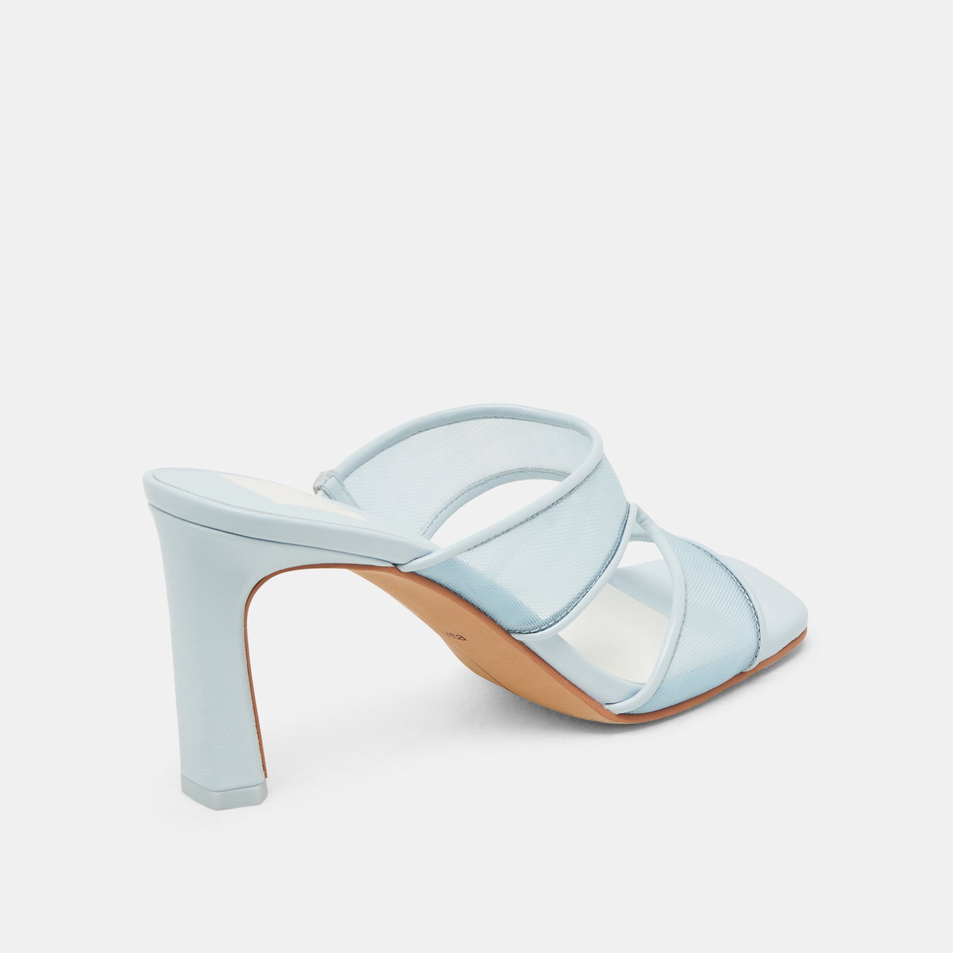 Gitel Wide Ice Blue Mesh Heels Dolce Vita