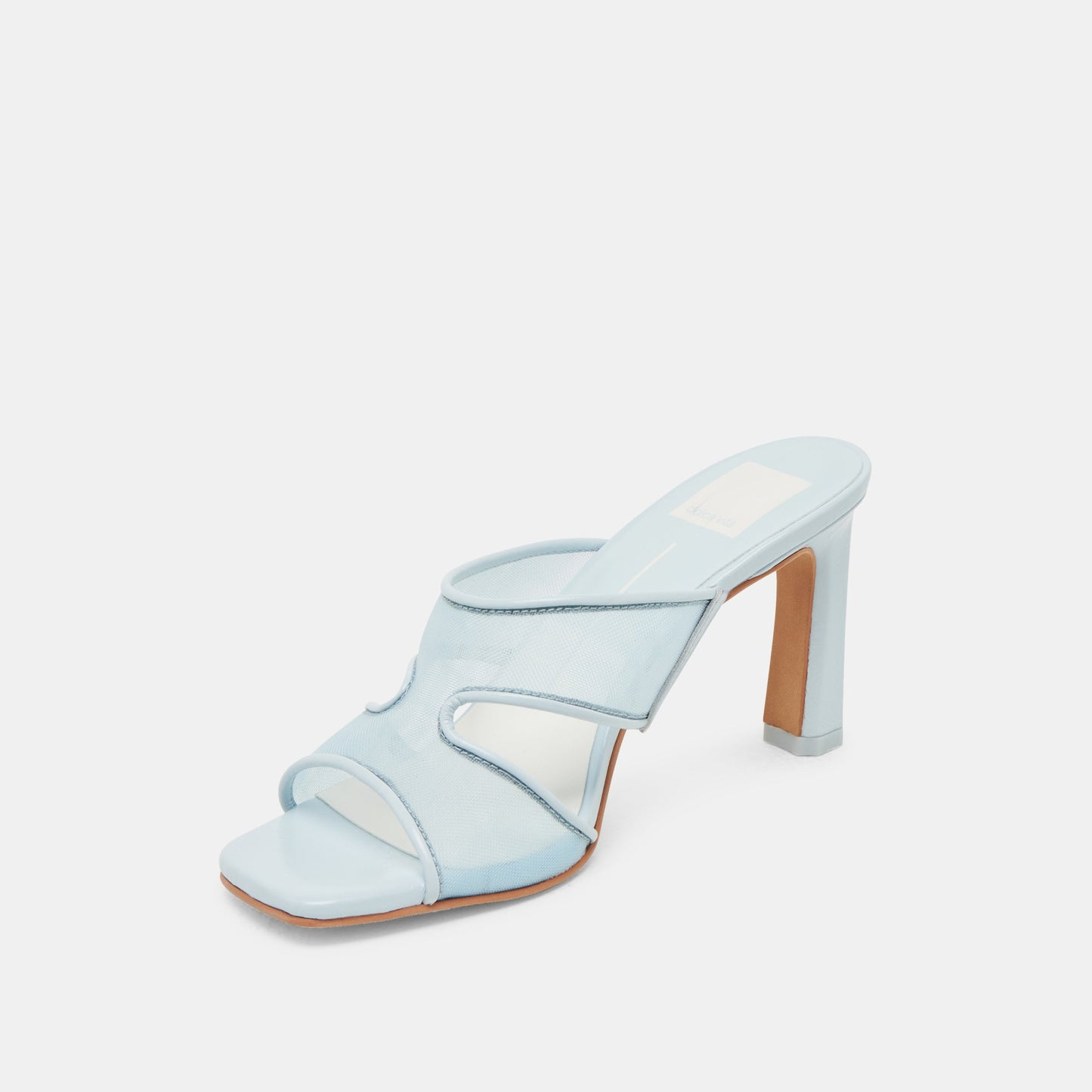 Gitel Wide Ice Blue Mesh Heels Dolce Vita