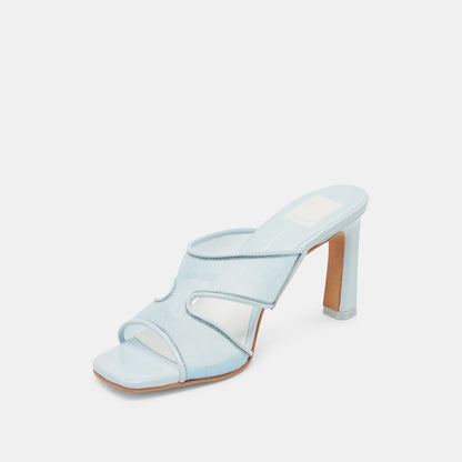 Gitel Wide Ice Blue Mesh Heels Dolce Vita