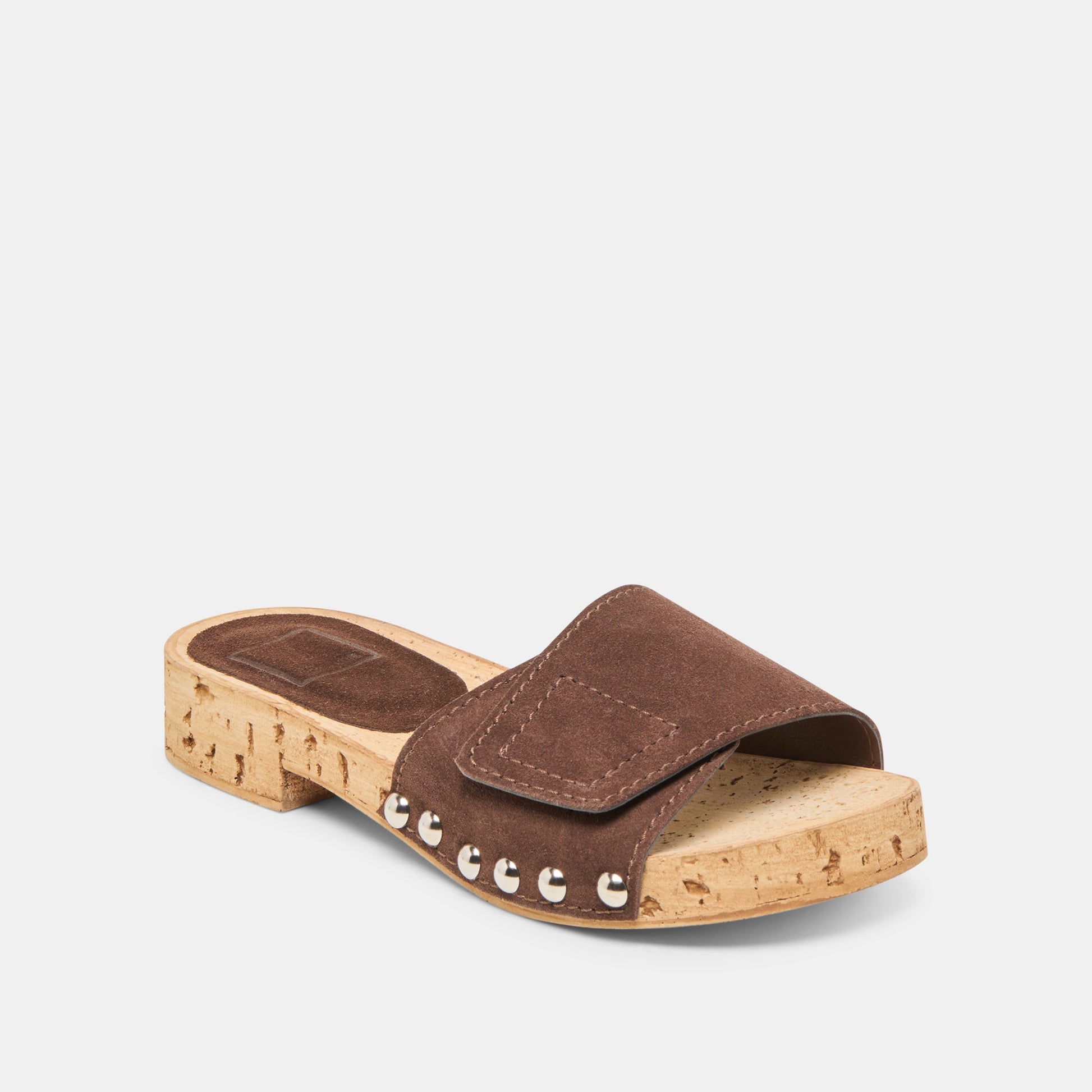 Sandy Dk Brown Suede Sandals Dolce Vita