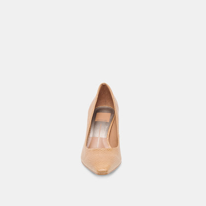 Briona Whiskey Embossed Leather Heels Dolce Vita