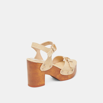 YANDY HEELS LT NATURAL RAFFIA Dolce Vita