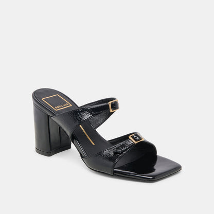 SHANE HEELS MIDNIGHT CRINKLE PATENT Dolce Vita