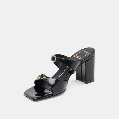 SHANE HEELS MIDNIGHT CRINKLE PATENT Dolce Vita