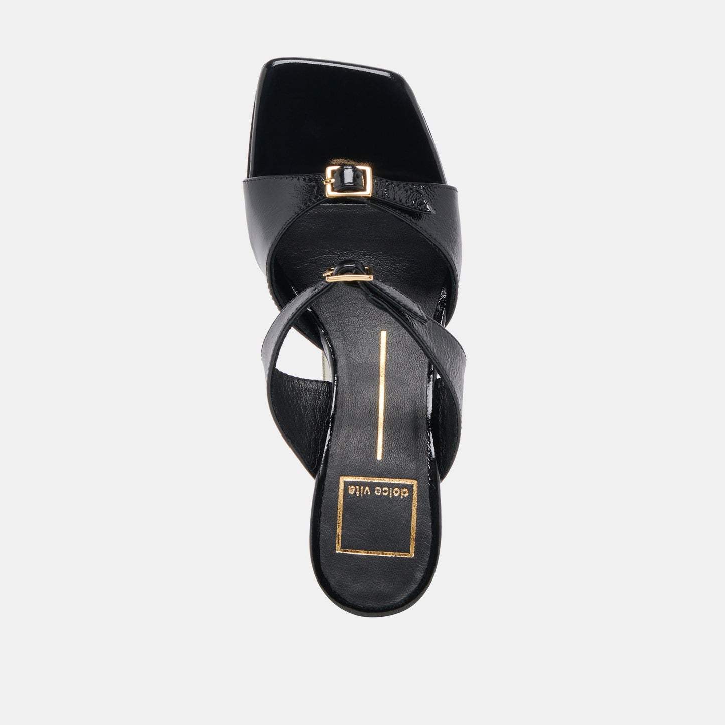 SHANE HEELS MIDNIGHT CRINKLE PATENT Dolce Vita