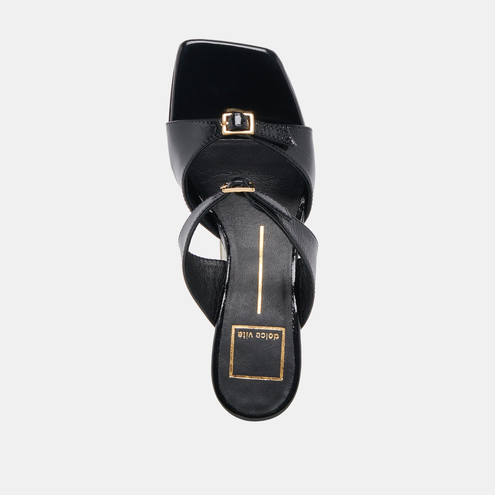 SHANE HEELS MIDNIGHT CRINKLE PATENT Dolce Vita