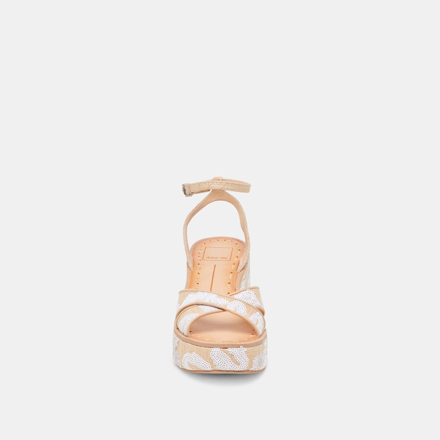 ENIKO HEELS NATURAL MULTI FLORAL SEQUIN Dolce Vita