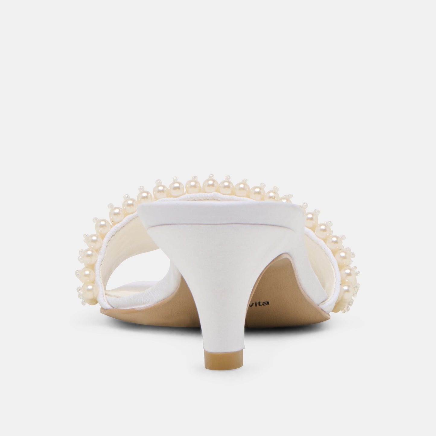 Rexa Pearl Off White Satin Heels Dolce Vita