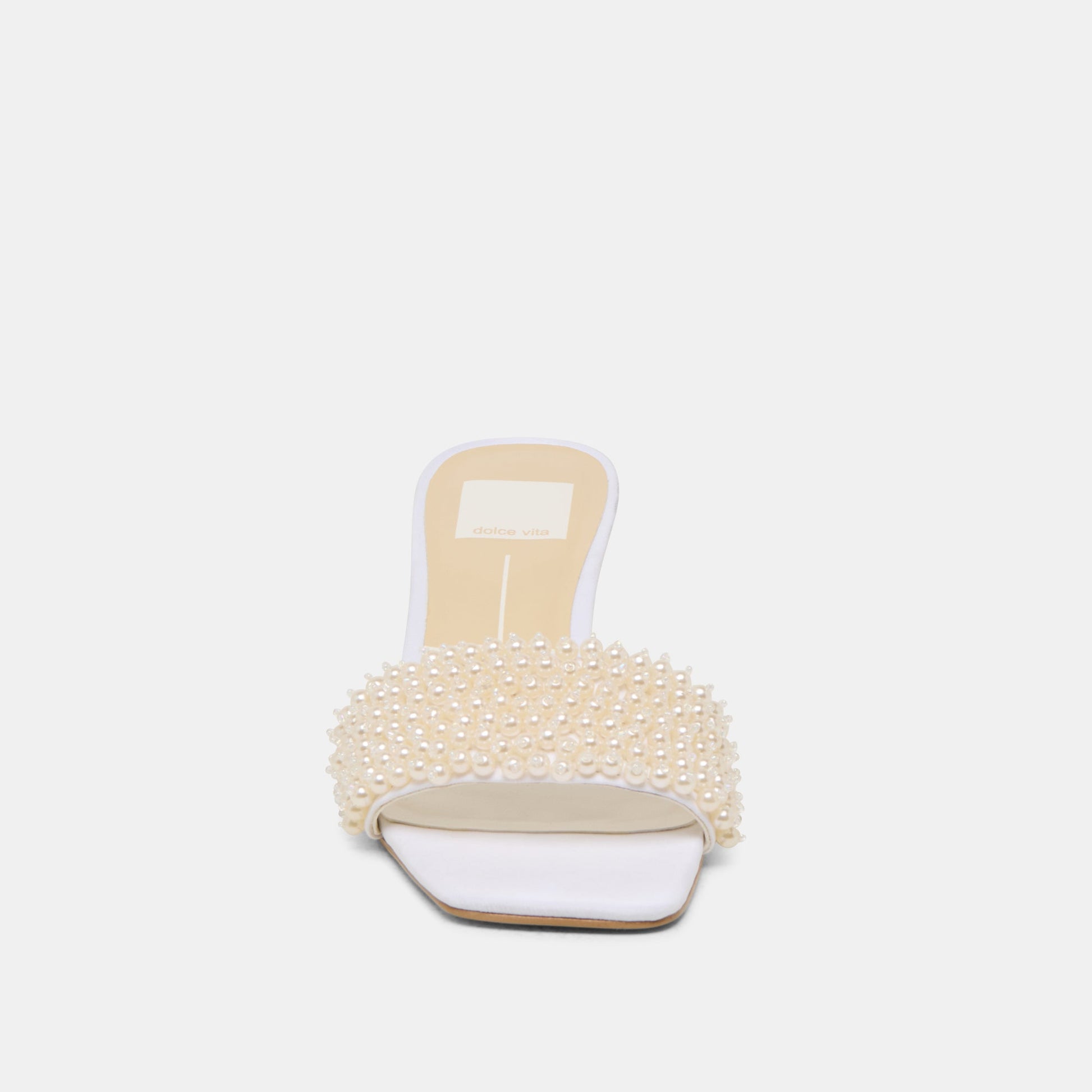 Rexa Pearl Off White Satin Heels Dolce Vita